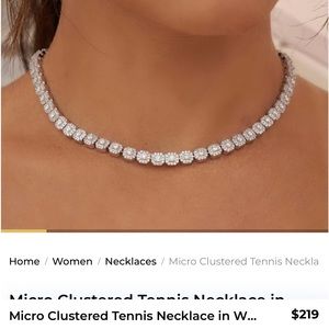 GLD tennis necklace in white gold